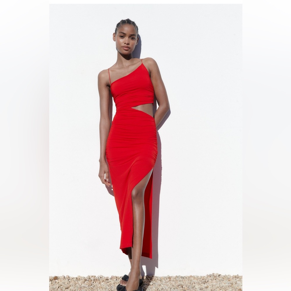 Asymmetrical cut out dress